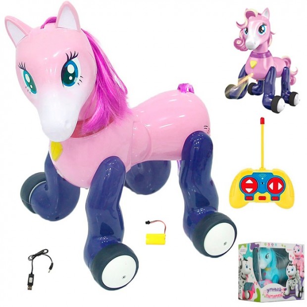 Лошадь на радиоуправлении ZYB-B2997-2 Умный питомец свет, звук в коробке Лошадь на радиоуправлении ZYB-B2997-2 Умный питомец свет, звук в коробке