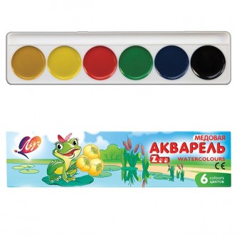 Акварель 6цв Zoo медовая б/к 19С1246-08 /ЛУЧ/ Акварель 6цв Zoo медовая б/к 19С1246-08 /ЛУЧ/