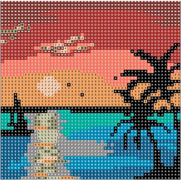 Набор для творчества Алмазная мозаика 5D Закат 20*20 см,без подрамника,полное заполнение 80873А