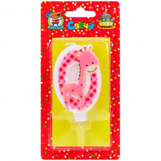 Свеча для торта Жирафик Розовый Цифра 0 С-8324 4610144883245 Свеча для торта Жирафик Розовый Цифра 0 С-8324 4610144883245