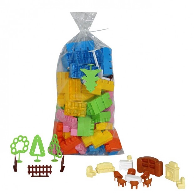 Конструктор Малютка 107 эл. с мебелью 49384 П-Е/10/ Конструктор Малютка 107 эл. с мебелью 49384 П-Е/10/