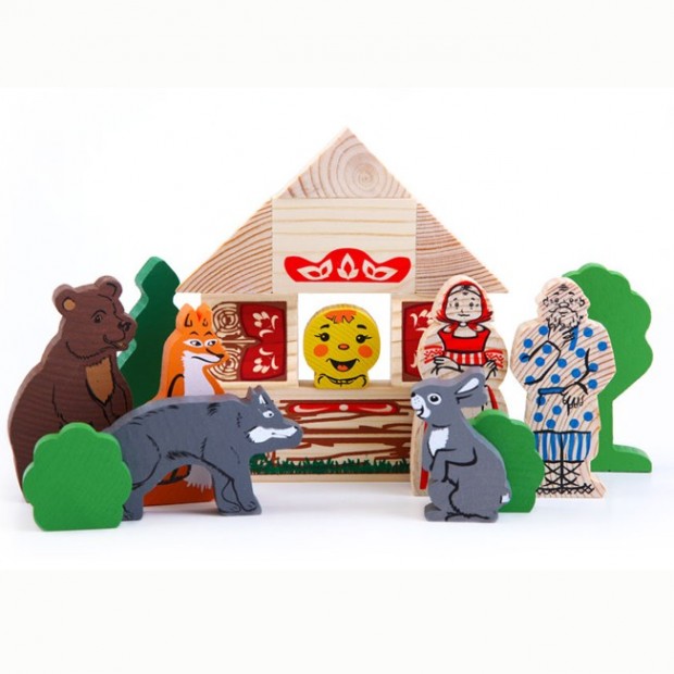 Деревянный конструктор Сказки Колобок 4534-2 Деревянный конструктор Сказки Колобок 4534-2