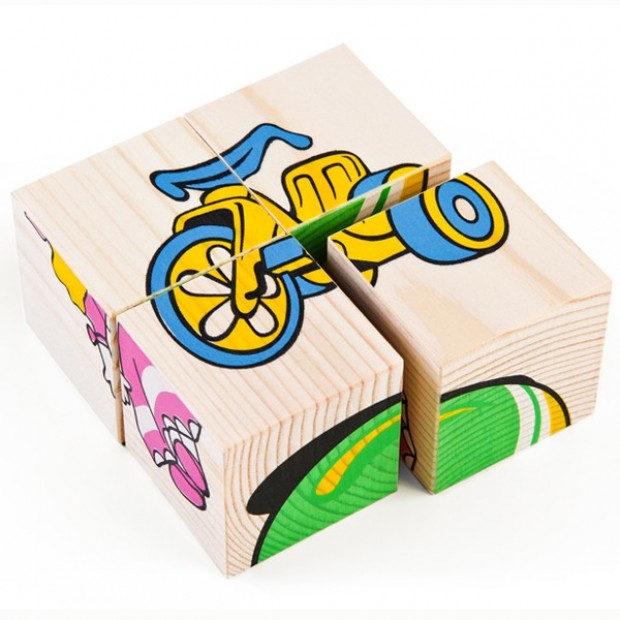Деревянные кубики 4шт Игрушки 3333-3 Деревянные кубики 4шт Игрушки 3333-3