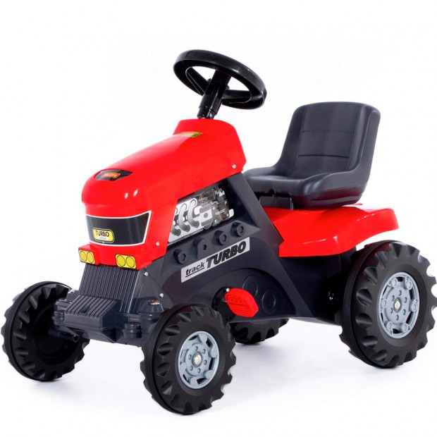 Каталка трактор с педалями Turbo (красная)