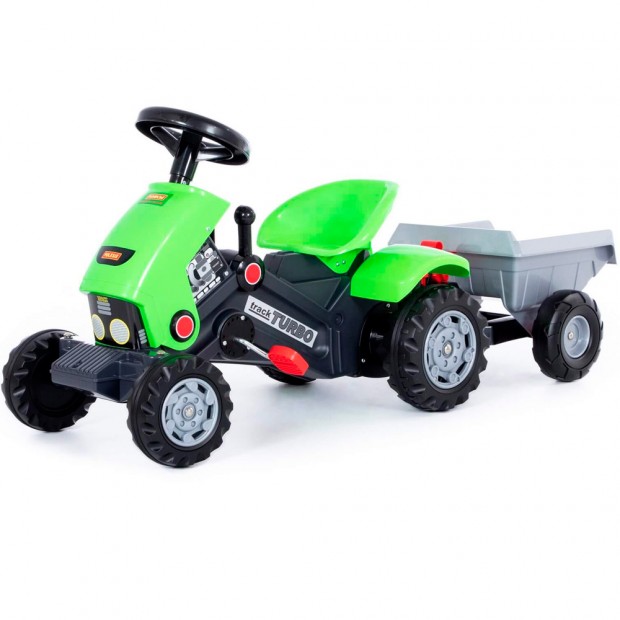 Каталка трактор с педалями Turbo-2 с полуприцепом (зеленая) Каталка трактор с педалями Turbo-2 с полуприцепом (зеленая)