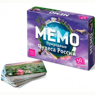 Настольная игра Мемо Природные чудеса России 7203 Настольная игра Мемо Природные чудеса России 7203