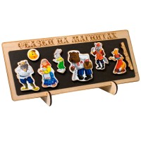 Деревянная сказка на магнитах Колобок