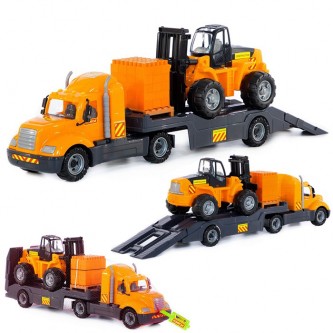 Автомобиль Майк трейлер+автокар+Конструктор 55705 Автомобиль Майк трейлер+автокар+Конструктор 55705