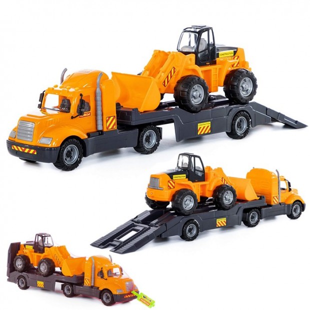 Автомобиль Майк трейлер+трактор погрузчик 55743 Автомобиль Майк трейлер+трактор погрузчик 55743