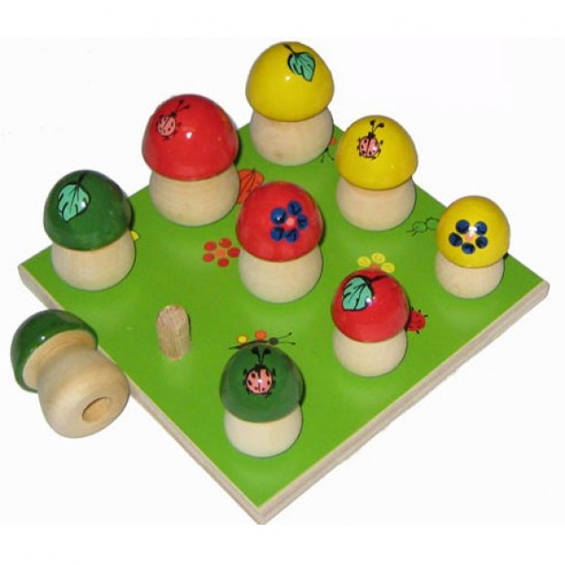 Деревянный счетный материал Грибы на поляне 9шт Р-45/787 Деревянный счетный материал Грибы на поляне 9шт Р-45/787