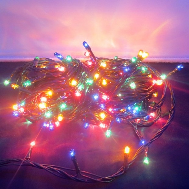 Электрическая гирлянда Нить 100л LED 1реж 3,5м микс 141-1737H Электрическая гирлянда Нить 100л LED 1реж 3,5м микс 141-1737H