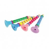 Деревянная дудочка Цветные полоски 