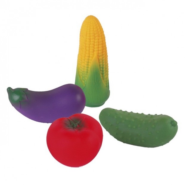 Набор резиновых игрушек Овощи мини С-1374 Огонек /6/ Набор резиновых игрушек Овощи мини С-1374 Огонек /6/