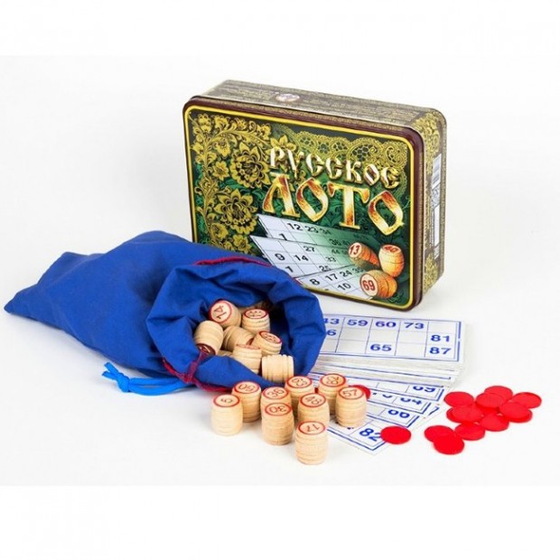 Лото Русские узоры жестян.коробка 01776 Лото Русские узоры жестян.коробка 01776