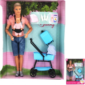 Кукла Кен с коляской и ребенком Defa Lucy Кукла Кен с коляской и ребенком Defa Lucy