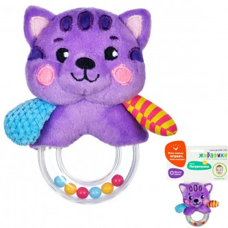 Игрушка развивающая 939508 Погремушка Котик Жирафики Игрушка развивающая 939508 Погремушка Котик Жирафики