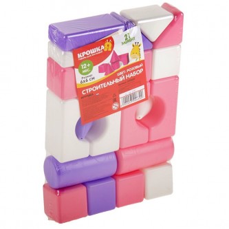Строительный набор 21 эл розовый 2390630 Строительный набор 21 эл розовый 2390630