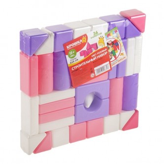 Строительный набор 36 эл розовый 2390631 Строительный набор 36 эл розовый 2390631