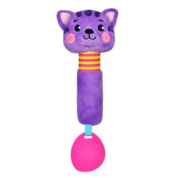 Игрушка развивающая 939516 Пищалка с силиконовым прорезывателем Котик Жирафики Игрушка развивающая 939516 Пищалка с силиконовым прорезывателем Котик Жирафики