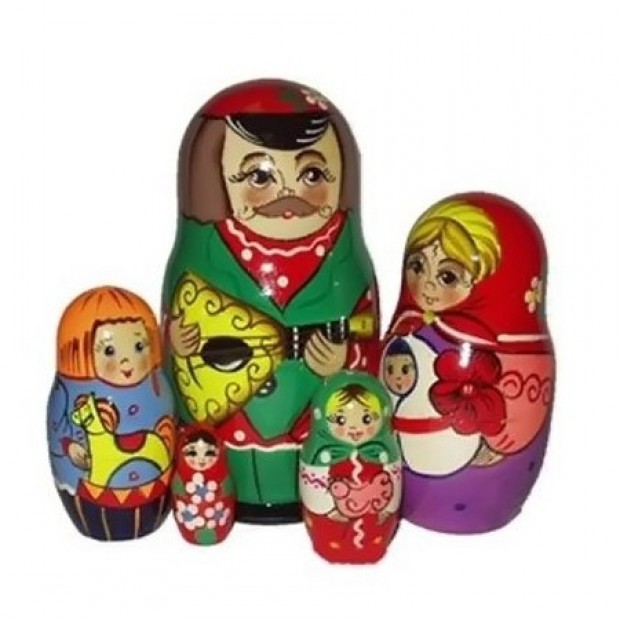 Деревянная матрешка Семейка 5 шт. Р-45/749 Деревянная матрешка Семейка 5 шт. Р-45/749