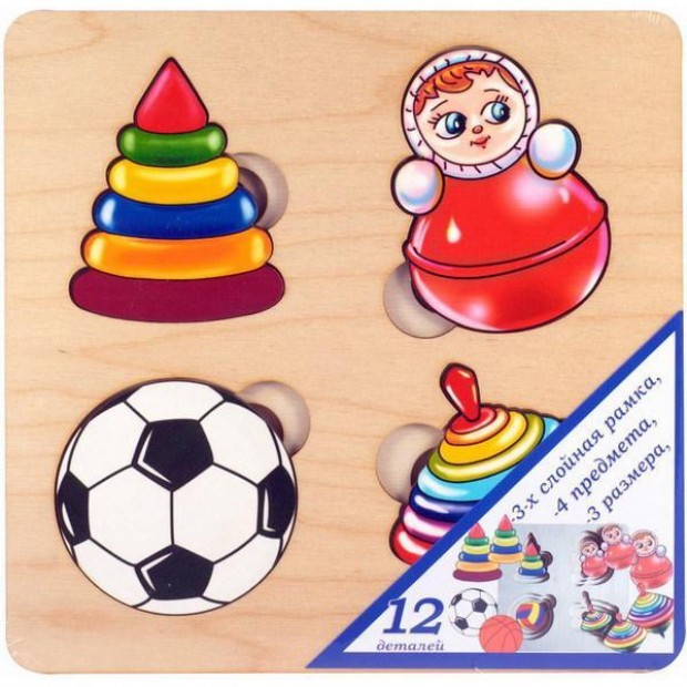 Деревянная рамка вкладыш Игрушки 7910 Деревянная рамка вкладыш Игрушки 7910