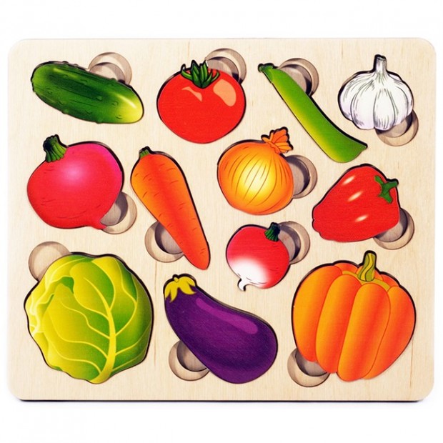 Деревянная рамка вкладыш Овощи 8017 Деревянная рамка вкладыш Овощи 8017