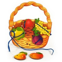 Деревянная шнуровка Корзина с фруктами 7929 Деревянная шнуровка Корзина с фруктами 7929