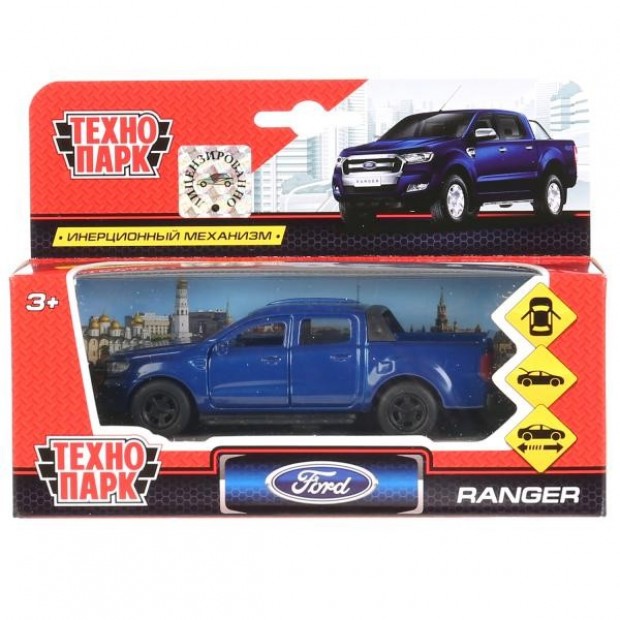 Модель SB-18-09-FR-N(BU) FORD Ranger пикап синий Технопарк  в коробке