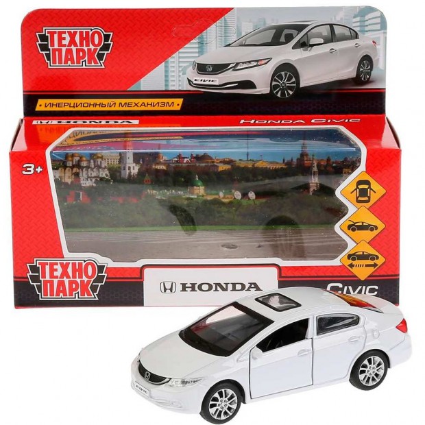 Модель HONDA CIVIC белый Технопарк в коробке Модель HONDA CIVIC белый Технопарк в коробке