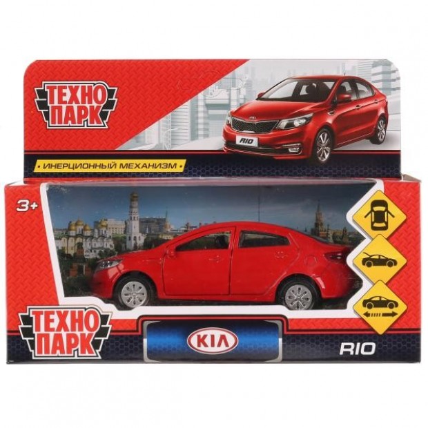 Модель RIO-RD KIA RIO красный Технопарк в коробке