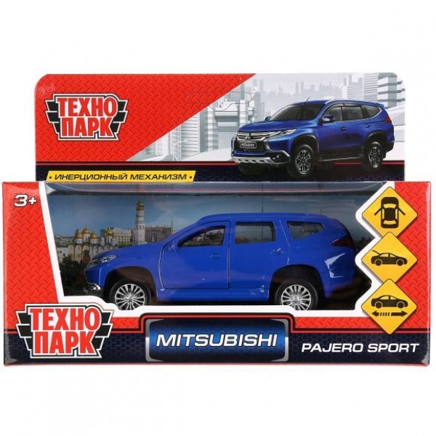 Модель PAJERO-S-BU MITSUBISHI PAJERO SPORT синий Технопарк в коробке