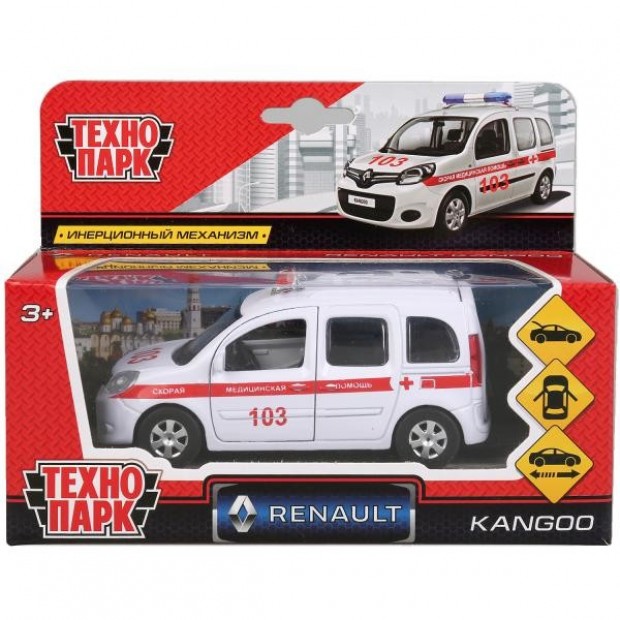 Модель RENAULT KANGOO Скорая Технопарк  в коробке