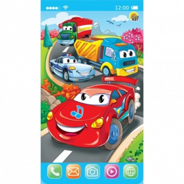 Телефончик Веселые машинки 5 стихов,6 потешек ИМ-7080 Телефончик Веселые машинки 5 стихов,6 потешек ИМ-7080