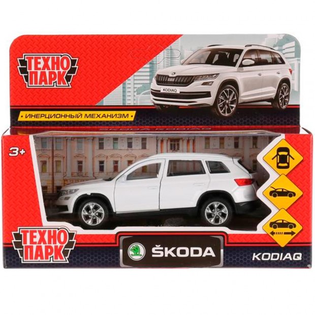 Модель SKODA KODIAQ белый Технопарк в коробке