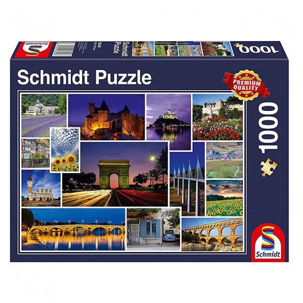 Пазл 1000 Коллаж Отпуск во Фанции 58340 Schmidt Пазл 1000 Коллаж Отпуск во Фанции 58340 Schmidt