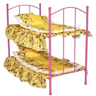 Кроватка для кукол двухярусная №8 металл Кроватка для кукол двухярусная №8 металл