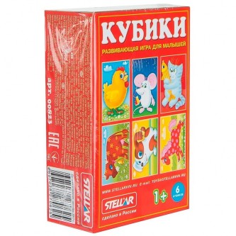Кубики в картинках 6шт Хорошие знакомые 00823 /32/ Кубики в картинках 6шт Хорошие знакомые 00823 /32/