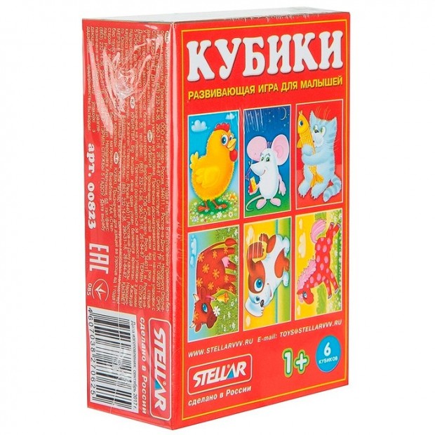 Кубики в картинках 6шт Хорошие знакомые 00823 /32/ Кубики в картинках 6шт Хорошие знакомые 00823 /32/