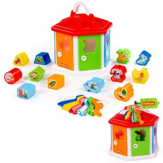 Логическая игрушка Домик логический в сетке 6196 /П-Е/12/ Логическая игрушка Домик логический в сетке 6196 /П-Е/12/