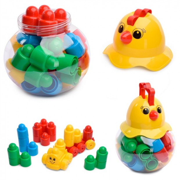 Конструктор Колобок 27 дет. 03016 Цыпленок ПЭТ /4/ Конструктор Колобок 27 дет. 03016 Цыпленок ПЭТ /4/