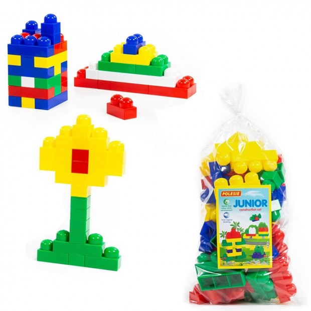 Конструктор Юниор 69 элем. мешок П-Е/10/ Конструктор Юниор 69 элем. мешок П-Е/10/