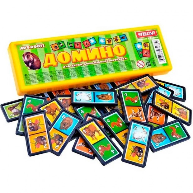 Домино Животные футляр 00011 Домино Животные футляр 00011