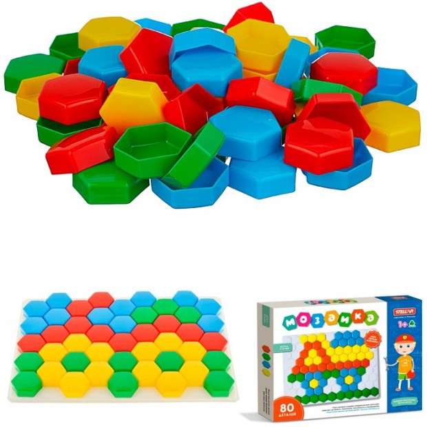 Мозаика d 40мм 80 дет 01009 Стеллар /10/ Мозаика d 40мм 80 дет 01009 Стеллар /10/