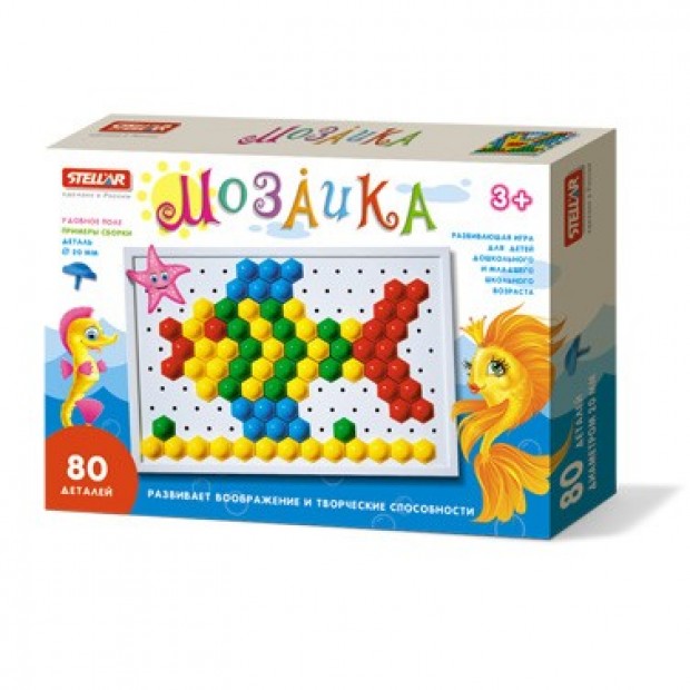 Мозаика d 20мм 80 деталей 01011 Стеллар Мозаика d 20мм 80 деталей 01011 Стеллар