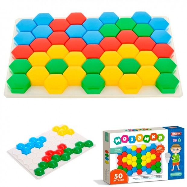 Мозаика d 40мм 50 дет 01015 Стеллар /15/ Мозаика d 40мм 50 дет 01015 Стеллар /15/