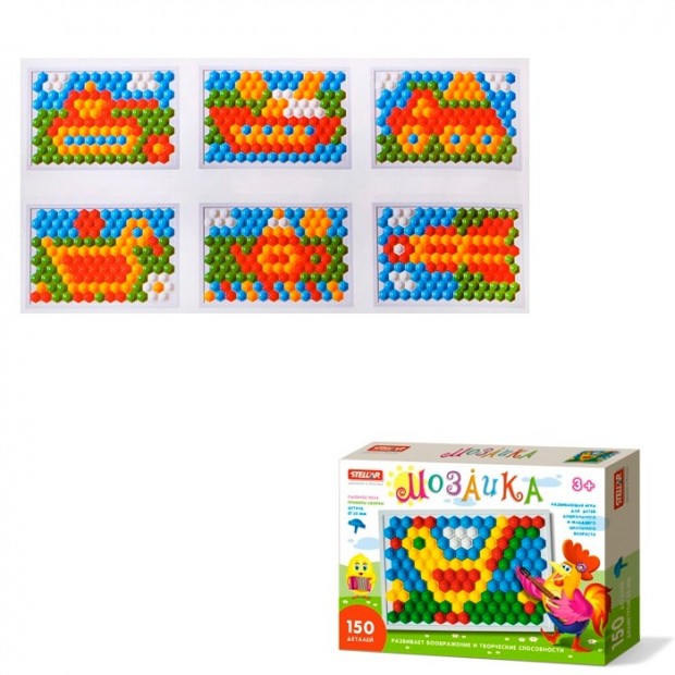 Мозаика d 20мм 150 деталей 01037 Стеллар Мозаика d 20мм 150 деталей 01037 Стеллар