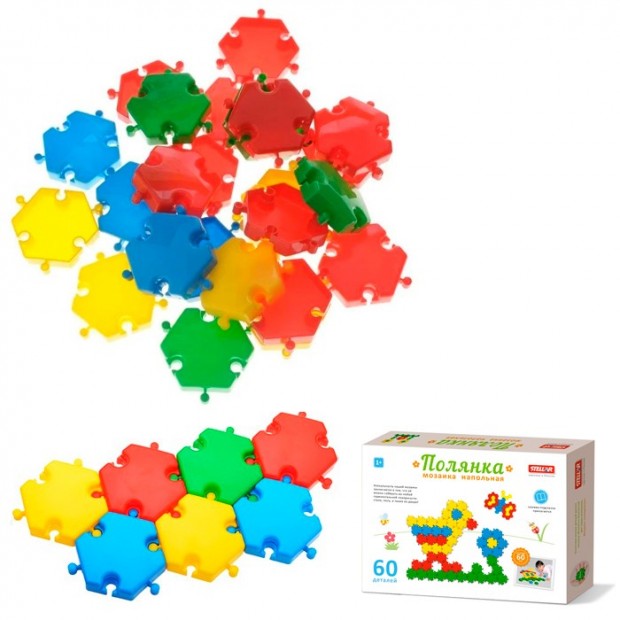 Мозаика d 60мм полянка 60 деталей 01046 Стеллар Мозаика d 60мм полянка 60 деталей 01046 Стеллар