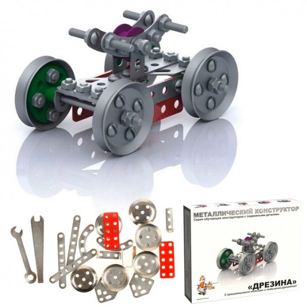 Конструктор металл Дрезина 02031 /18/ Конструктор металл Дрезина 02031 /18/