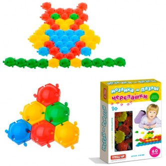 Мозаика d 40мм Черепашки 60 дет 01061 Стеллар /13/ Мозаика d 40мм Черепашки 60 дет 01061 Стеллар /13/