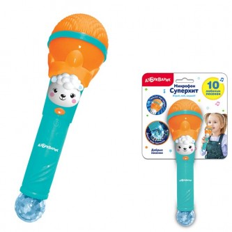 Микрофон Добрые песенки Суперхит оранжевый 4680019284538 Микрофон Добрые песенки Суперхит оранжевый 4680019284538